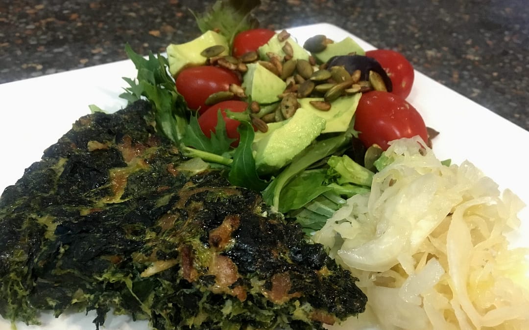 Dairy Free, Gluten Free, Spinach and Bacon Frittata