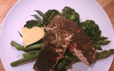 Green Tea Salmon and greens